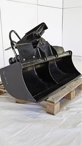 Lehnhoff MS03 Schwenkbar Grabenräumlöffel Baggerlöffel 1400 mm Minibagger - Bild 1 von 12