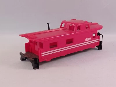 Vagón de tren caboose vintage escala TYCO HO #689 plástico rojo hecho en Hong Kong Foto 1 de 4