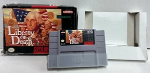 Liberty or Death SNES 1994 Game Cartridge + Box - NO MANUAL  - Picture 1 of 10