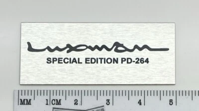 Logotipo insignia aluminio hecho a medida Luxman edición especial PD-264 Foto 1 de 4