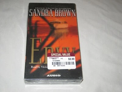 Envy by Sandra Brown Audiobook CASSETTE TAPES NEW Sealed Victor Slezak Foto 1 de 3