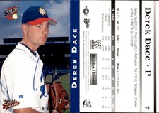 Derek Dace Signed 1998 Multi-Ad Jacksonville Suns #7 Card Auto