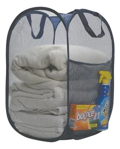 Cesta de lavandería emergente de malla de alta resistencia premium - (14"x14"x24") azul marino - Imagen 1 de 9