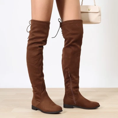 Mujeres Moda Botas Sobre la Rodilla Fiesta Club Ropa Botas Hasta el Muslo Foto 1 de 4