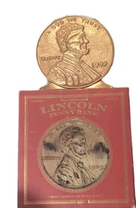 large Lincoln Copper plated penny one cent bank 2009 bicentennial w/box - Picture 1 of 10