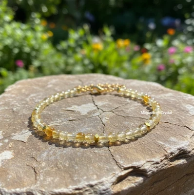 Подарок женская бижутерия из изысканного желтого хрусталя с натуральным цитрином - Изображение 1 из 3