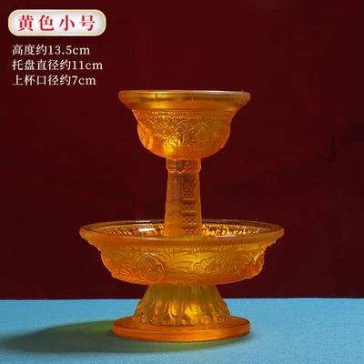 Taza de agua bendita Buda estilo tibetano retro de 13,5 cm suministros de salón budista Foto 1 de 4