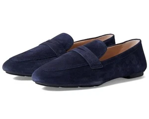 STUART WEITZMAN Jet Loafer Flat 12B Blue Suede Casual Comfort Classic **READ - Picture 1 of 13