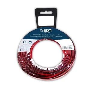 eDM Parallel Reel 2 x 1.5 mm Red/Black 10 m (Audio) - Afbeelding 1 van 2