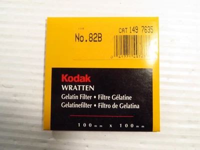 KODAK WRATTEN GELATIN FILTER 100mm x 100mm 82B cat 1497635, NEW SEALED - Image 1 of 2