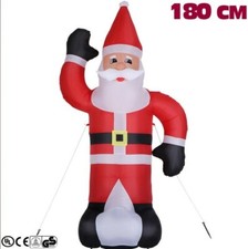 GONFIABILE BABBO NATALE ALTEZZA 180 CM PER ESTERNO addobbi decori GIARDINO