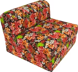 Silla de espuma plegable con flores tropicales rojas, cama portátil 6 x 32 x 70 - Imagen 1 de 3