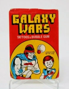 Galaxy Wars Tattoos & Kaugummi versiegelt Wachspackung - Bild 1 von 4