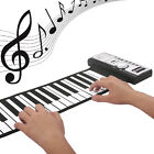Portable 61 Key Electronic Piano Keyboard Silicon Flexible Roll Up Piano Gift