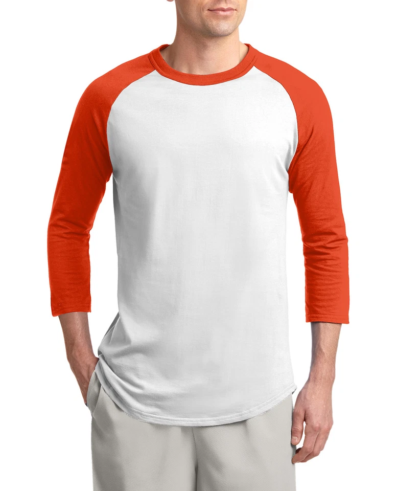 Camiseta deportiva de béisbol raglán manga 3/4 para hombre XS-XL 2X 3X 4X 5X 6X Foto 1 de 1
