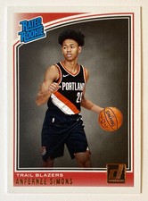2018-19 Donruss Anfernee Simons Premium Rookie RC #186 Trail Blazers IMG Academy