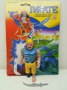 Pirate Action figure by Kids Goods DECKHAND with Pegleg Complete cardback 1986 - Bild 1 von 1
