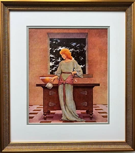 Revista Maxfield Parrish "Vaso con jarra" impresión artística enmarcada personalizada Time Life - Imagen 1 de 3