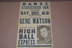 PÓSTER COLORCRAFT GENE WATSON AND THE HIGH BALL EXPRESS 1979 - Imagen 1 de 4