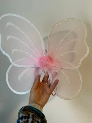 4 COLORS Fairy Wings Butterfly Costume Wings TinkerBell Green Purple Pink Blue - Image 1 of 4