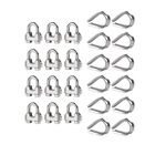 Hanger 1/4 Inch M6 Wire Rope Cable Clamp Thimble Cable Clamp Kit For 1/49519