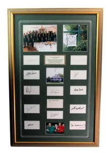 Masters Champions mehrfach handsignierte 14 geschnittene Karten mit Fotos gerahmt JSA 179132 - Bild 1 von 6