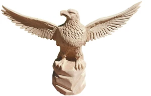 Schnitzerei, Adler, Eiche, Handarbeit 80-90 cm, Skulptur, Holzfigur, Deko, Kunst - Bild 1 von 1