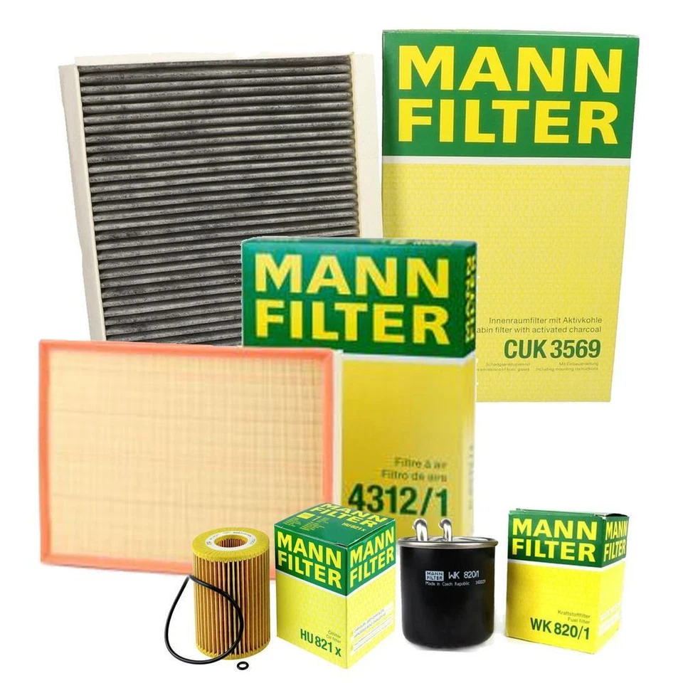 Kit de serviço de filtro de combustível de cabine de carbono ar óleo Mann para Dodge Sprinter 2500 3500 - Imagem 1 de 1