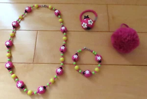 NWOT Gymboree PRETTY LADY 4-Pc Set w Necklace, Bracelet, & 2 Ponytail Holders - Picture 1 of 5