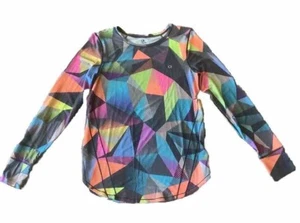 GAP Athletic Girls Youth XXL Multicolored Geometric Long Sleeve Crewneck Shirt - Picture 1 of 10