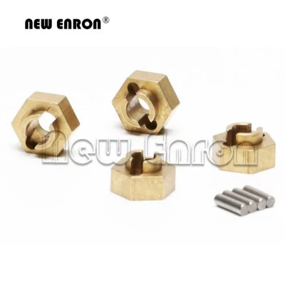 Brass Wheel Lock Nuts 7mm Wheel Hex Hub Metal 1/24 For Crawler Axial SCX24 90081 - Image 1 of 4
