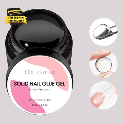 Gel de pegamento de uñas sólido para prensar uñas puntas de uñas acrílicas, anuncio fuerte de larga duración Foto 1 de 4