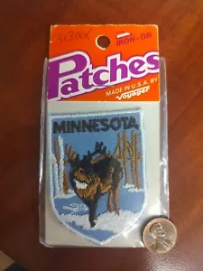 Vintage Voyager Minnesota State Deer Buck Whitetail Patch Emblem NEU Bügelbild/Nähen - Bild 1 von 3