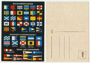 80008 - Buchstabenflaggen, Flaggensignale, Signalwimpel - alte Ansichtskarte - Bild 1 von 1