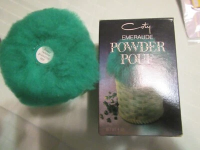 CONTENEDOR PUF EN POLVO PERFUMADO ESMERAUDE COTY VINTAGE SELLADO 4 oz/120, DESCONTINUADO Foto 1 de 4