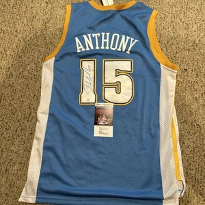 DENVER NUGGETS- CARMELO ANTHONY SIGNED AUTOGRAPH JERSEY JSA COA NBA STAR - Picture 1 of 7