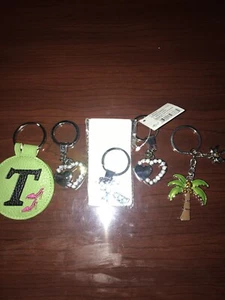 LOVE JESUS HEARTS And PALM TREES Keychain Collection By RUSS Lot Of 5 - Picture 1 of 6