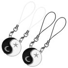  2 Pairs Gossip Mobile Phone Chain Alloy Lovers Charm Strap Smartphone