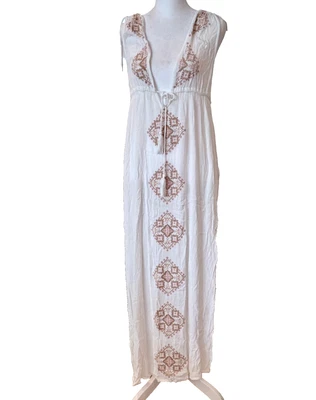 Vestido O’Neill Suerte Solero Playa Verano Talla XS Boho Bordado Largo Foto 1 de 4