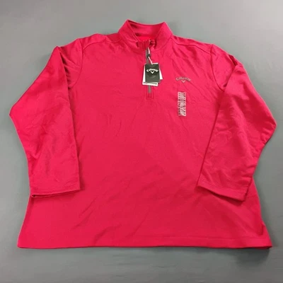 Suéter de golf Callaway para hombre suéter 1/4 cremallera Opti-Dri texturizado talla XL rojo nuevo con etiquetas Foto 1 de 4