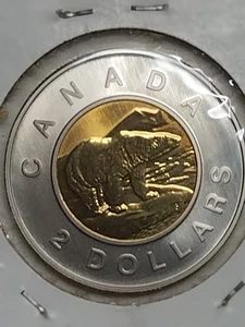 Moneda de 2 dólares Canadá 1998 oso polar sin circular - Imagen 1 de 3
