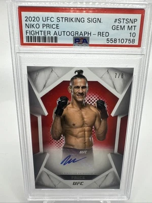 Niko Price 2020 Striking Signatures Ruby 7/8 Auto PSA-10 UFC - S-135 - Image 1 of 2