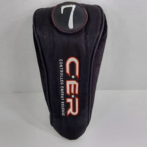 C.E.R. Controlled Energy Release #7 Fairway Driver Wood Head Cover Black - Picture 1 of 3