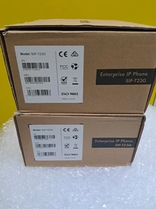 Joblot of 2 x Yealink SIP-T23G IP Phone Black & Silver 2.8" Graphical LCD VoIP - Afbeelding 1 van 5