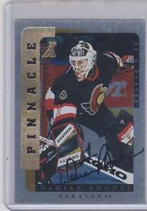 1996-97 BE A PLAYER SILVER AUTO DAMIAN RHODES AUTOGRAFO BAP 202 SENATORI - Foto 1 di 1