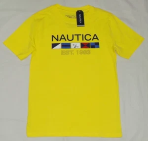 Nautica Boys' 100% Cotton Crew Neck Graphic T-Shirts Blazing Yelow M (10/12) New - Picture 1 of 6