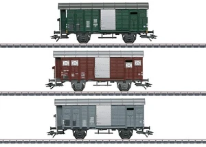 HO Scale Wagons - 46568 - Freight Car Set with Type K3 Boxcars - Picture 1 of 1