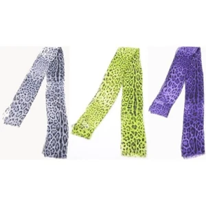 DOLCE & GABBANA Scarf Silk Leopard Print Rectangular Blue, Green Purple NEW - Picture 1 of 5