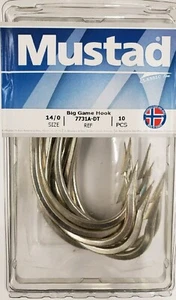 MUSTAD 7731A DT SEA DEMON HOOK Needle Eye  7731D DURATIN 10 PACK 14/0 Super BUY! - Picture 1 of 2