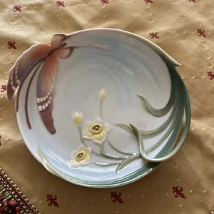 Piatto da dessert porcellana vintage 2003 Franz FZ00229 Papillon design farfalla - Foto 1 di 4